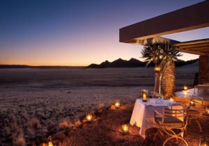 Sossusvlei Desert Lodge dinner table
